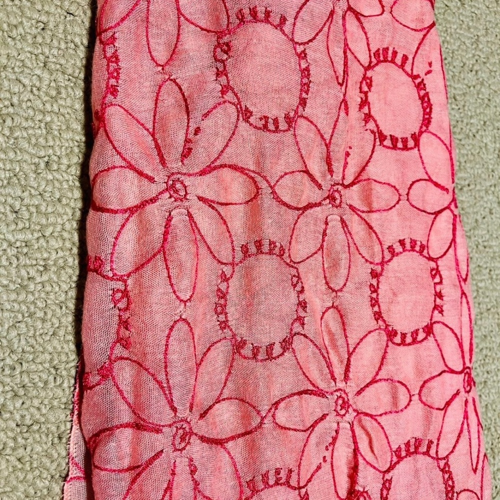 Pink cotton scarf